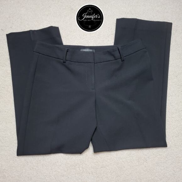 Talbots Petite Black Modern Cut Flat Front Straight Leg Dress Pants Trousers 12P - Picture 2 of 7